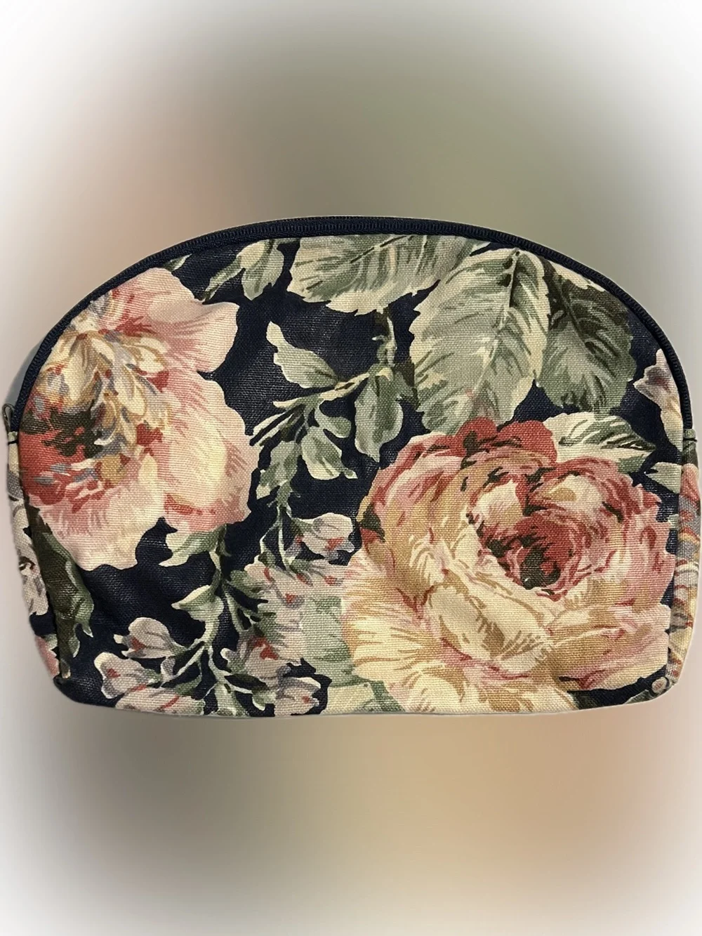 ❌Floral Fabric Cosmetic Make Up Zipper Pouch Storage Organization Retro